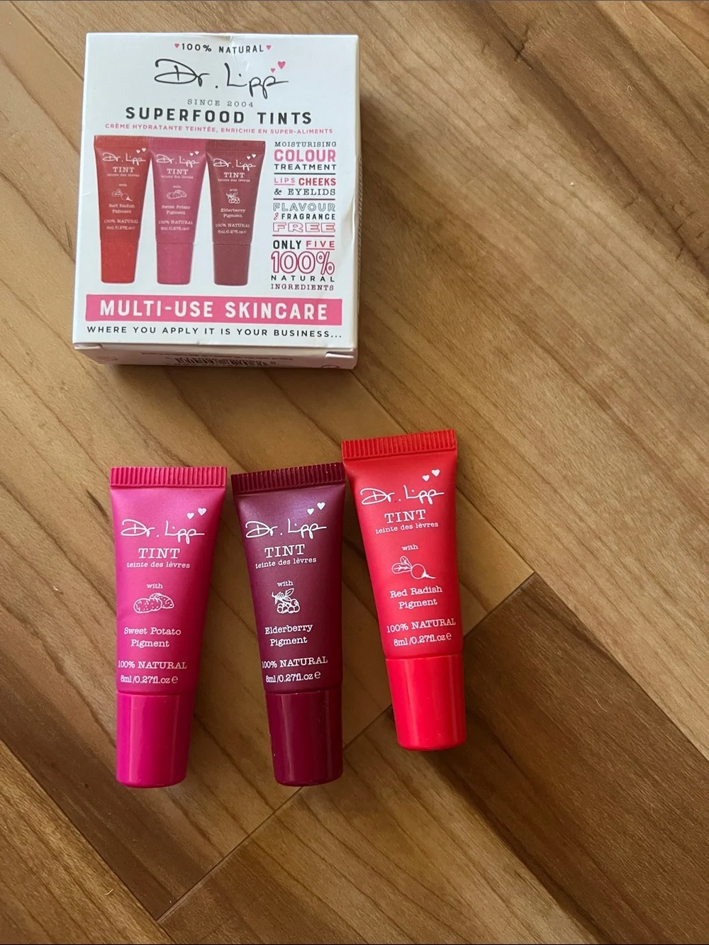Dr Lipp Superfood Tints Multi-Use Skincare - Pink & Berry Shades - Brand New!